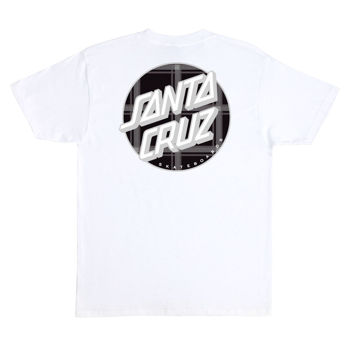 Santa Cruz Tartan Plaid Dot S/s Heavyweight Shirt White