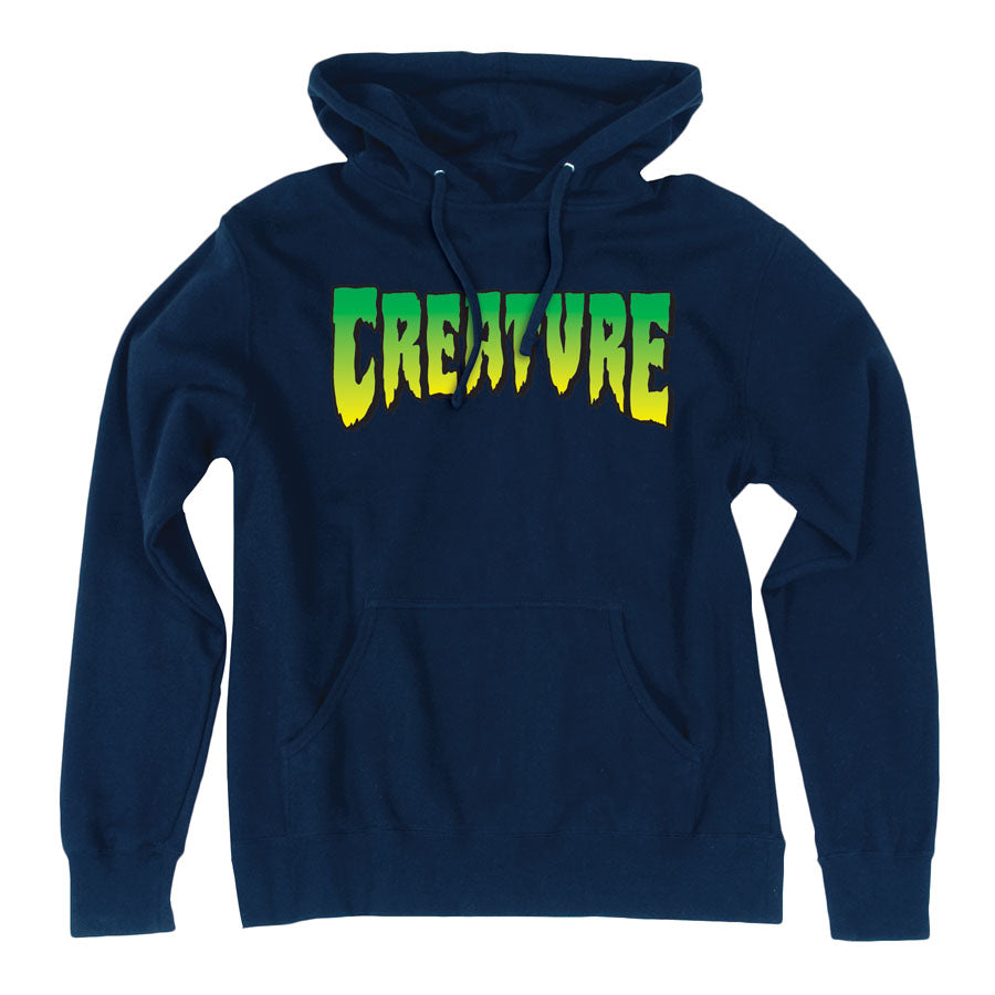 Creature Logo P/O Hooded Heavyweight Sweatshirt Navy with Blue