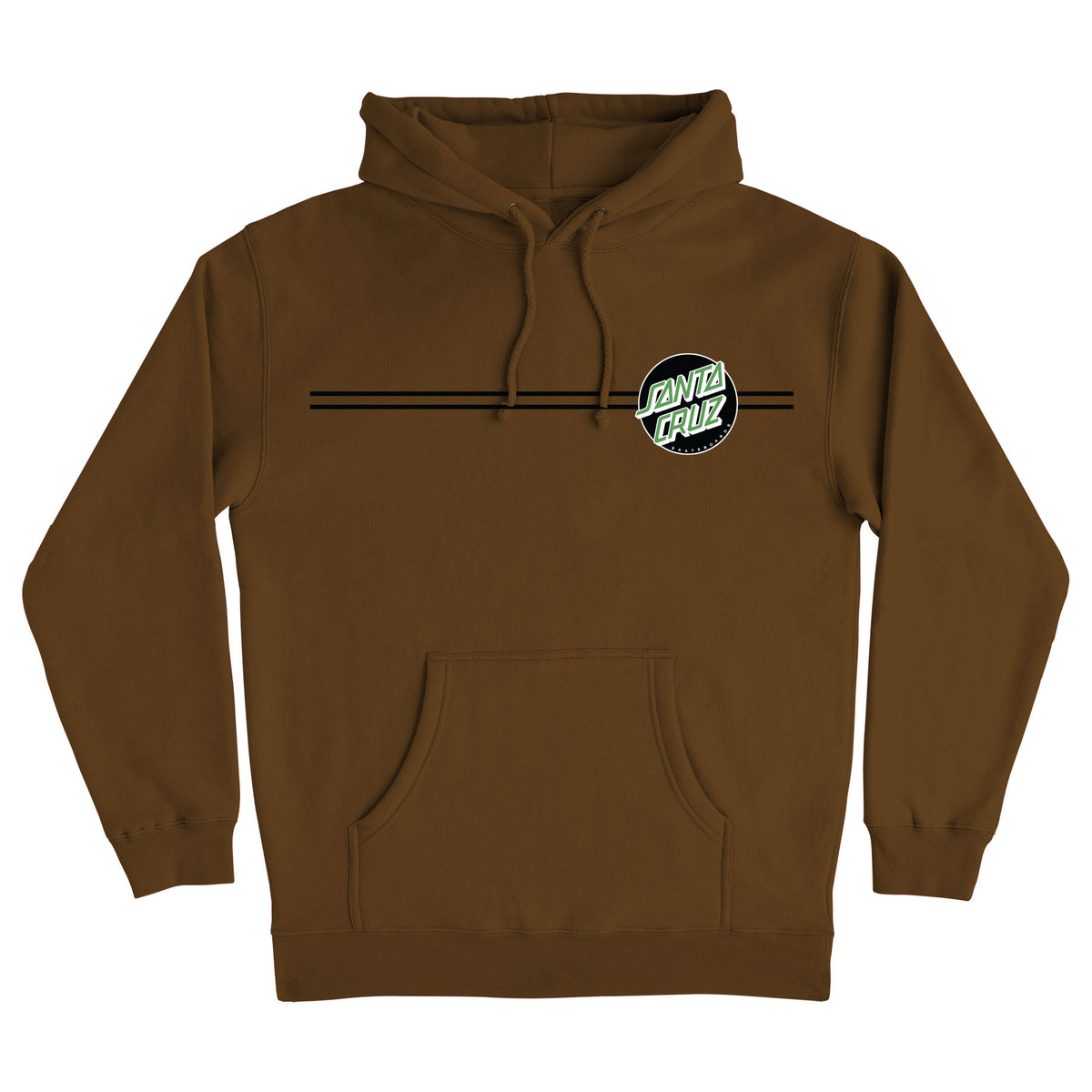 Santa Cruz Other Dot P/O Hooded Heavyweight Sweatshirt Brown with Black Green