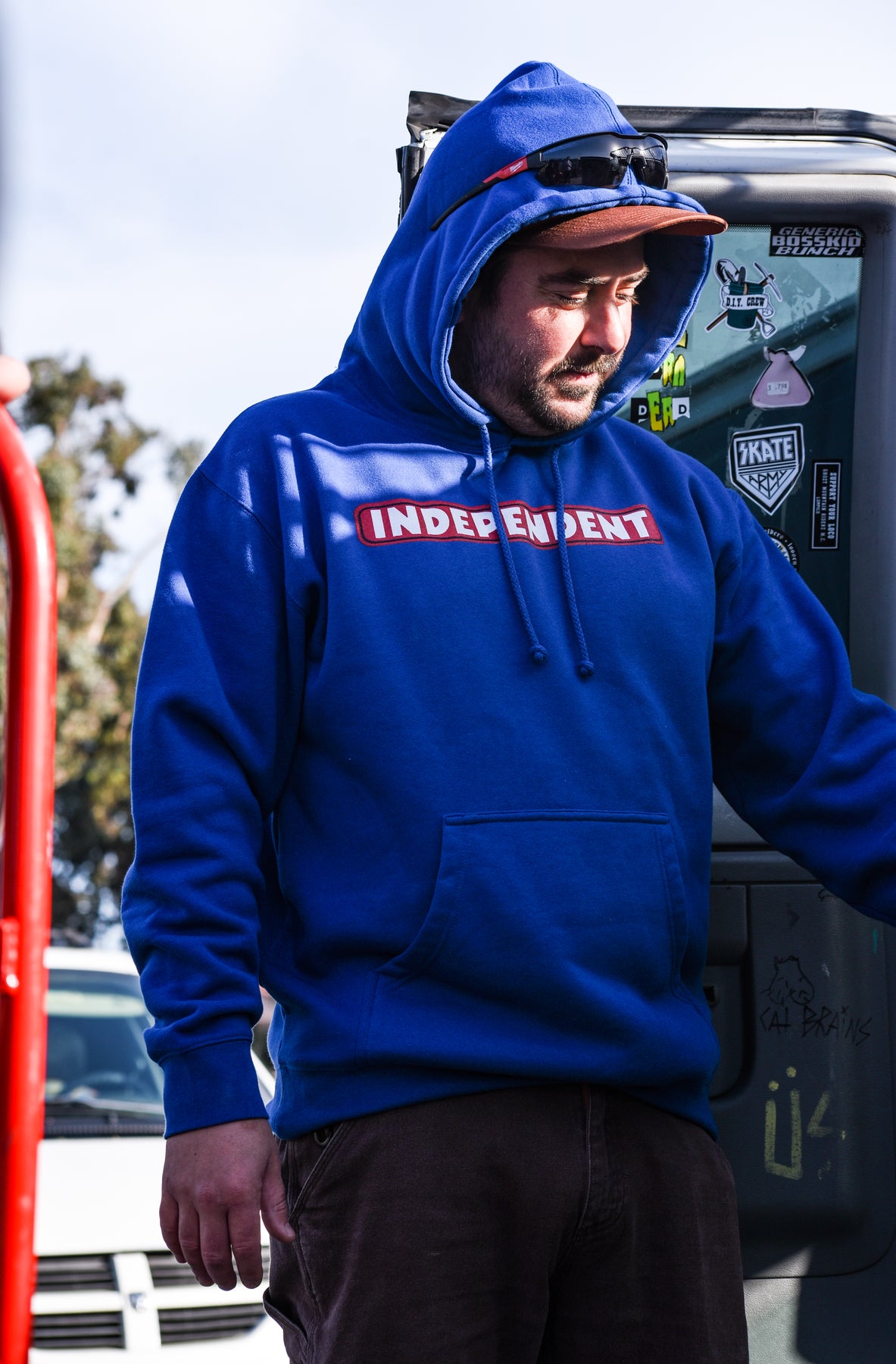 Independent Bar Logo P/O Hooded Heavyweight Sweatshirt Royal