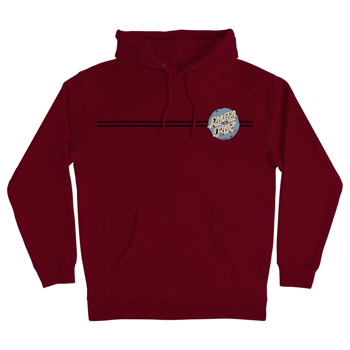 Santa Cruz Scrawl Brick Dot P/O Hooded Heavyweight Sweatshirt Maroon