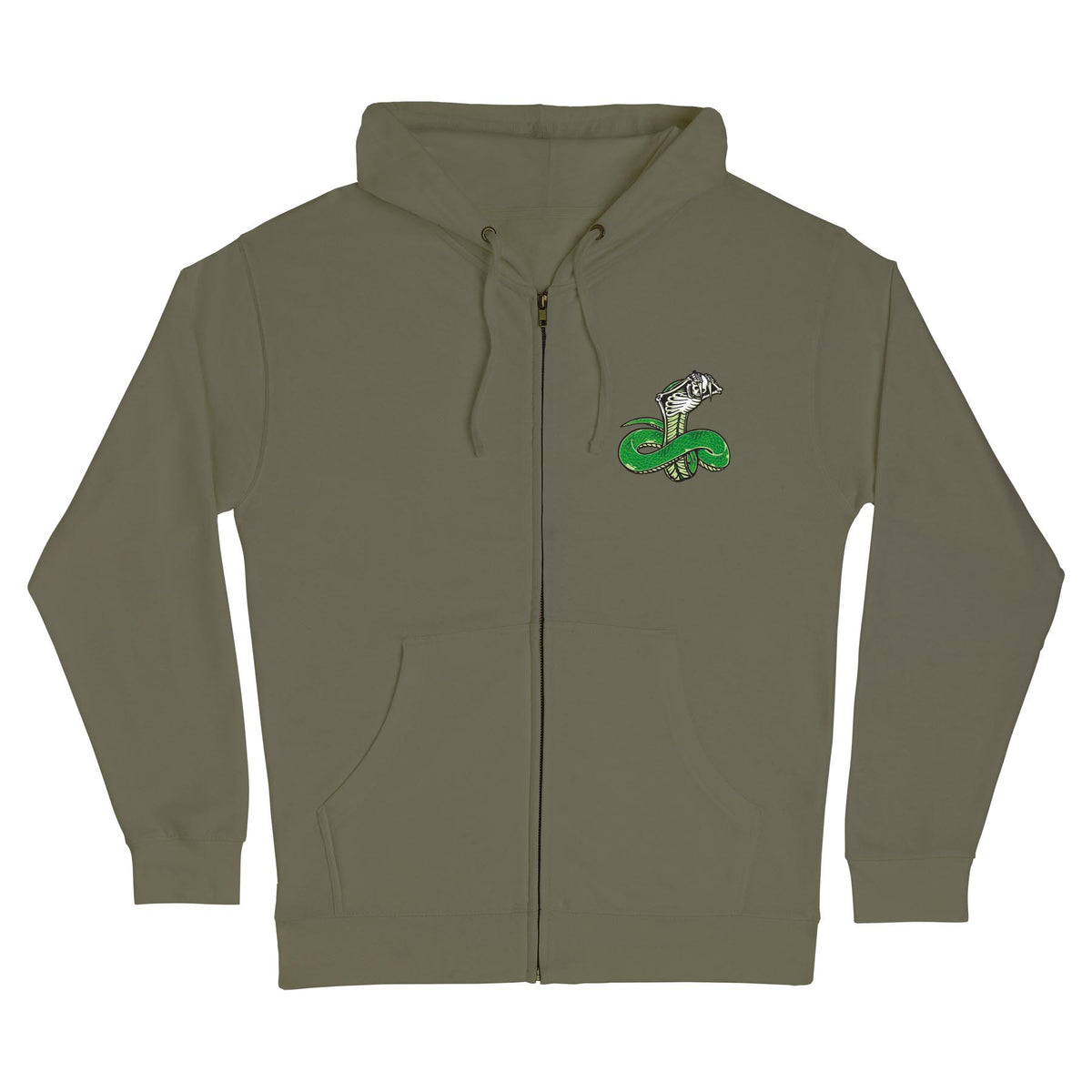 Creature Strike Fast Relic Zip Hooded Heavyweight Sweatshirt Army