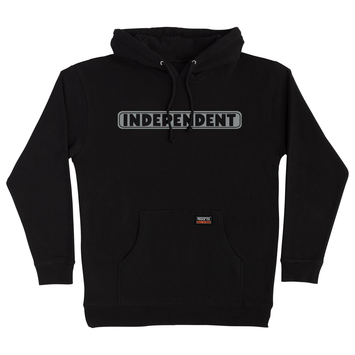 Independent Bar Logo Reflective Black Heavyweight Hooded Sweatshirt