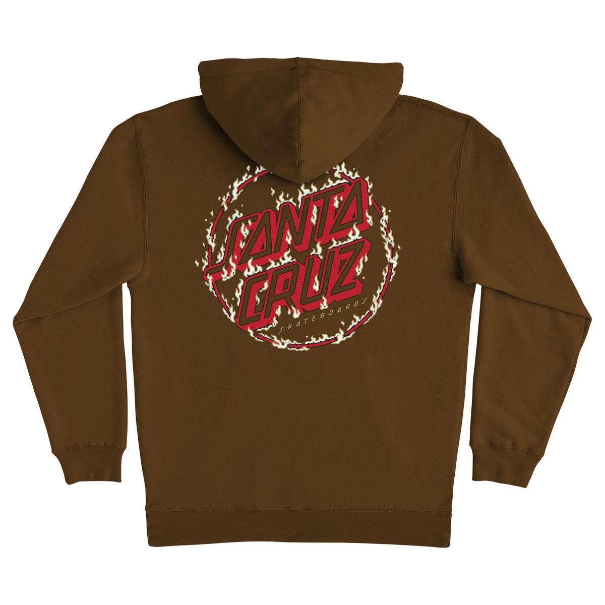 Santa Cruz Burnt Opus Oversized P/O Hooded Heavyweight Sweatshirt Brown