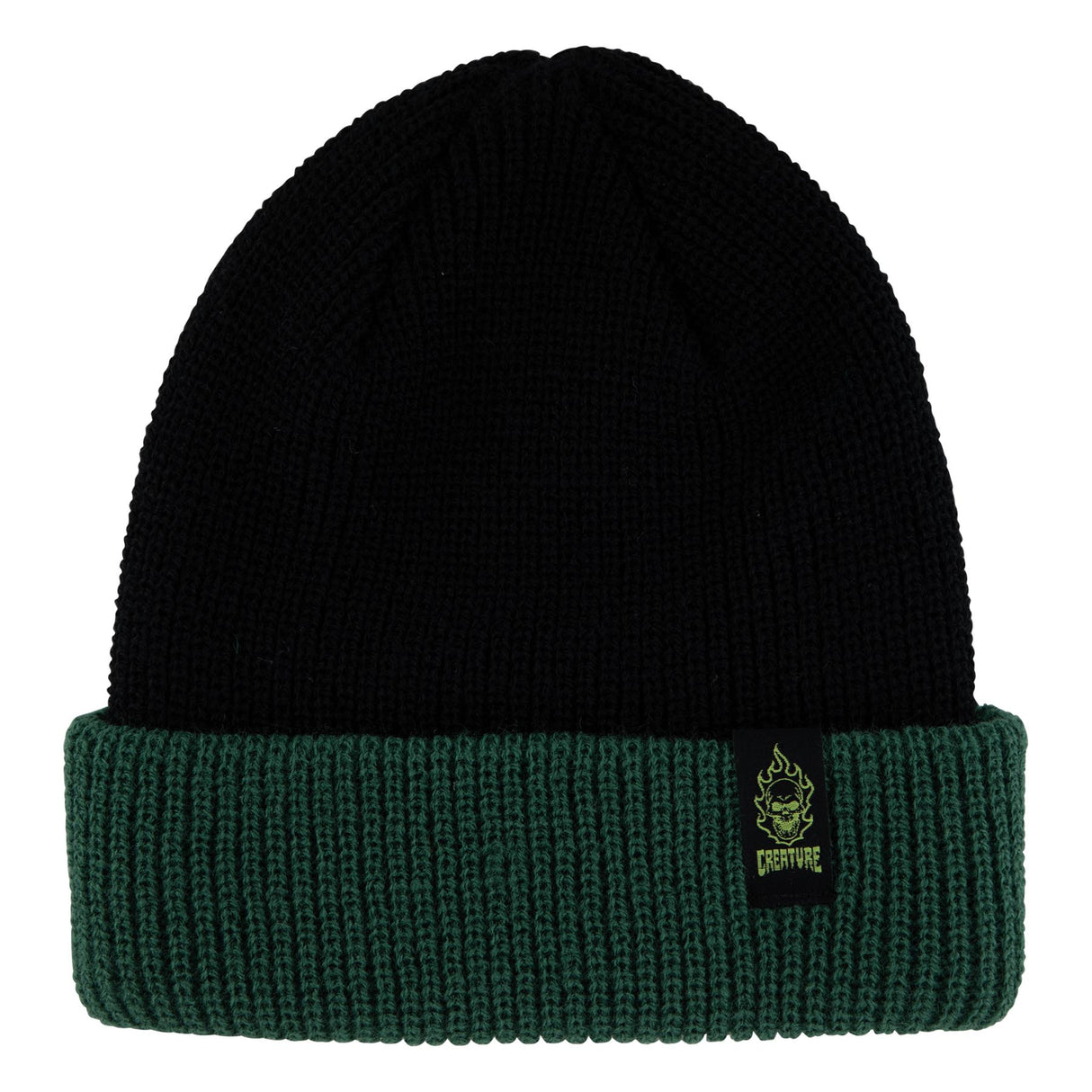 Creature Bonehead Label Black Green Beanie