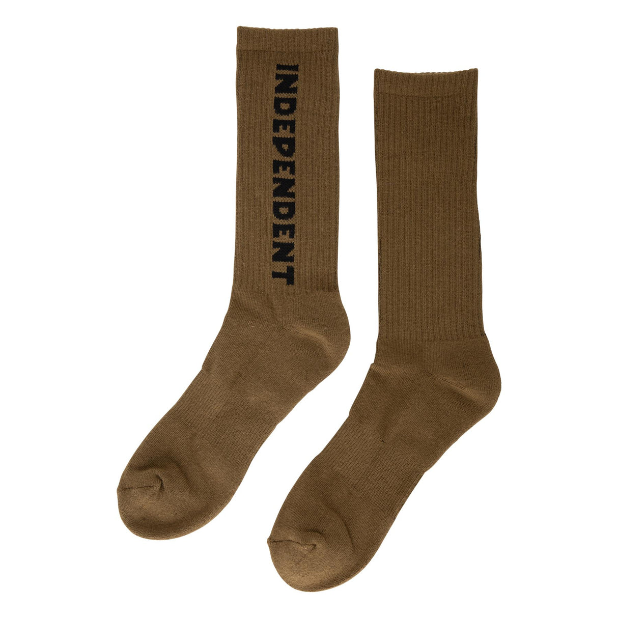 Independent Baseline Mid Crew Size 9-11 Dark Chocolate Socks