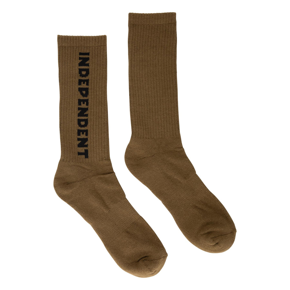 Independent Baseline Mid Crew Size 9-11 Dark Chocolate Socks