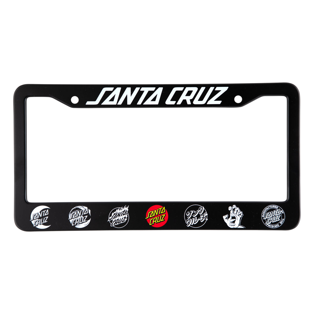 Santa Cruz Logo Classic Black License Plate