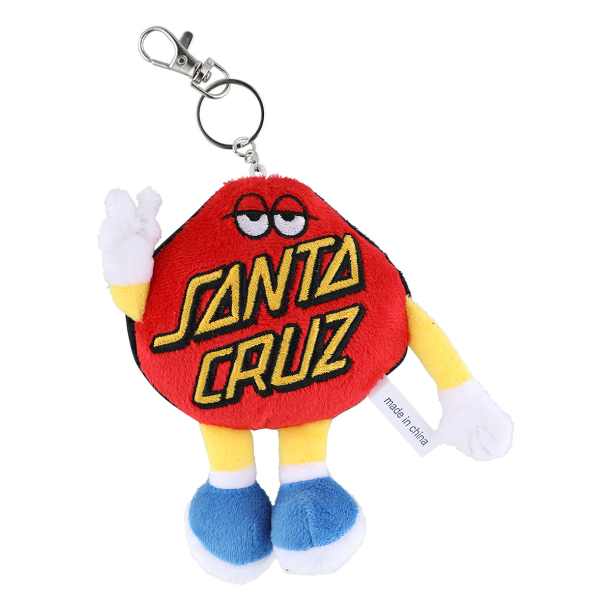 Santa Cruz Dot Guy Plush Key Chain Red OS