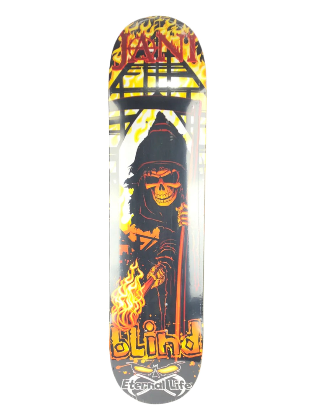 Blind Jani Laitala Grim Reaper Black/Orange 7.6'' Vintage NOS Deck