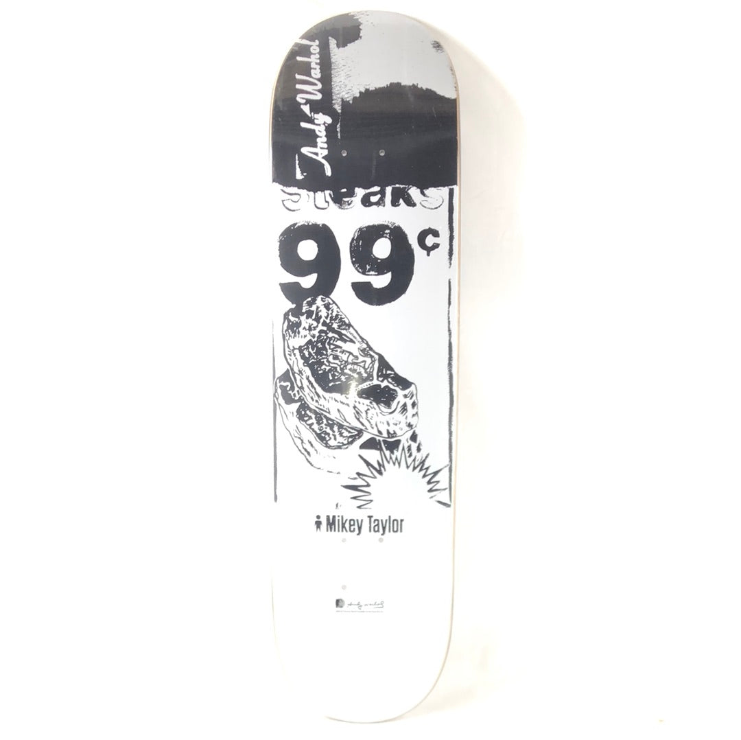 Alien Workshop Mikey Taylor Andy Warhol 99 Cents Black/White 8.25" Skateboard Deck 2010