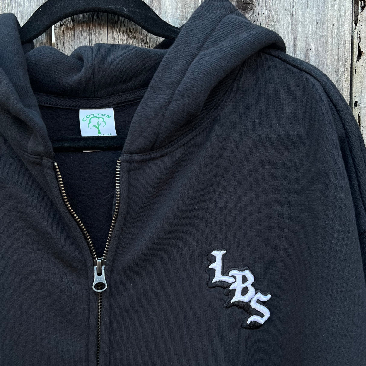 Long Beach Skate Co LBS Long Side Standard Limo Black Zip Hoodie