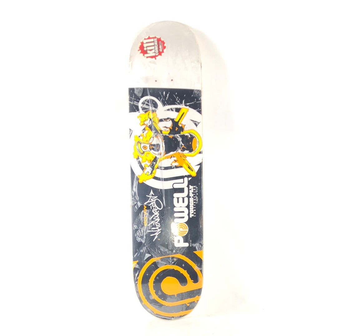 Powell Peralta Danny Wainwright Spray Can Graphic Black Orange White Size 7.5" Skateboard Deck