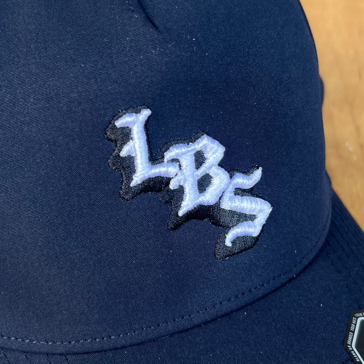Long Beach Skate LBS Long Side Performance Water Repellent Navy Snapback Hat