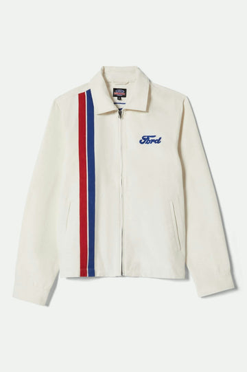 Brixton Ford Number One Wimbledon White Garage Jacket