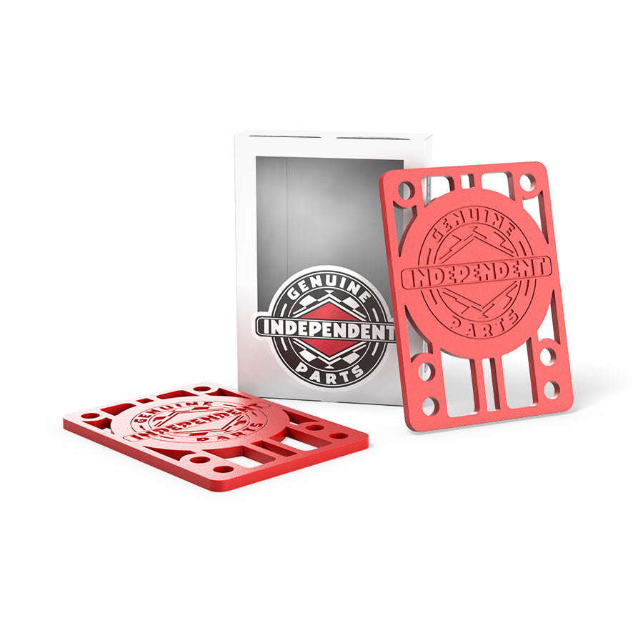 Independent 1/8" Red Set of 2 Risers