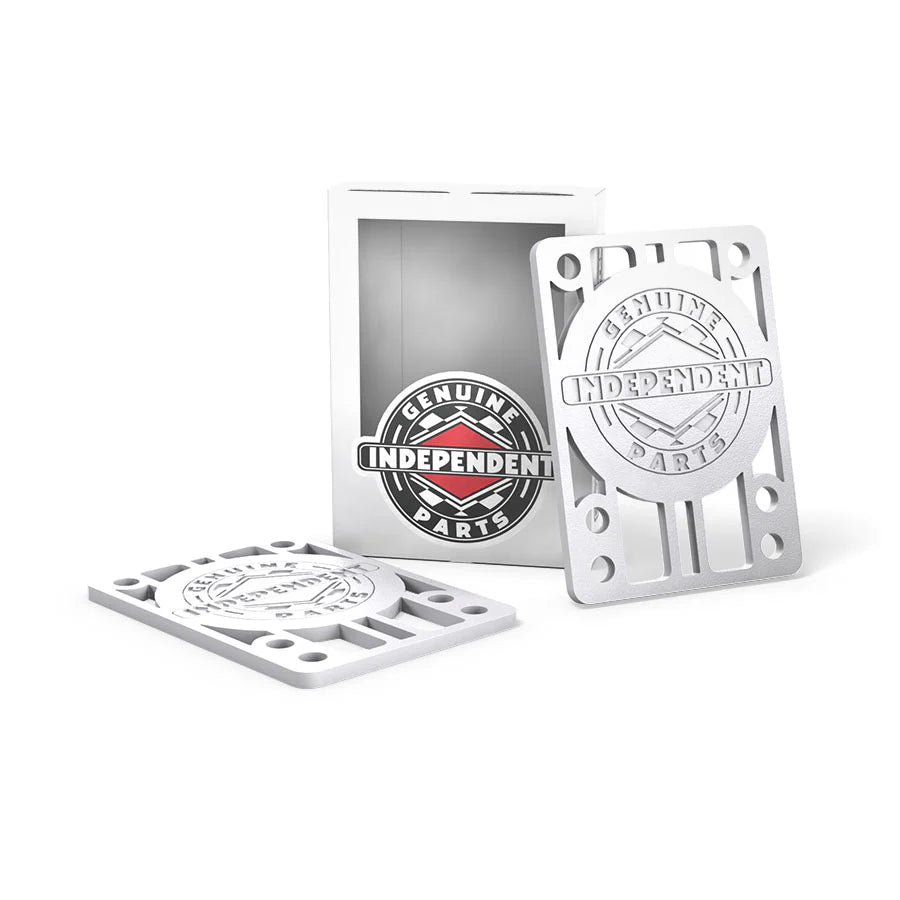 Independent 1/8" White Set of 2 Risers