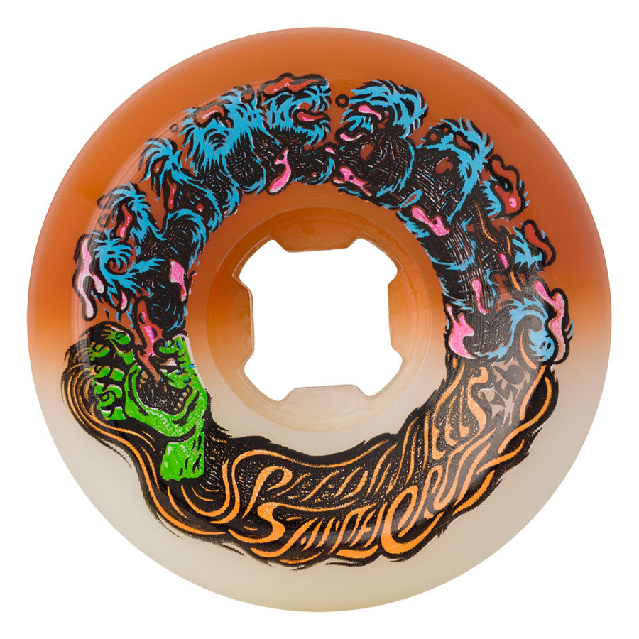 Slime Balls Hairballs 50-50 Orange/White 56mm 95a Wheels