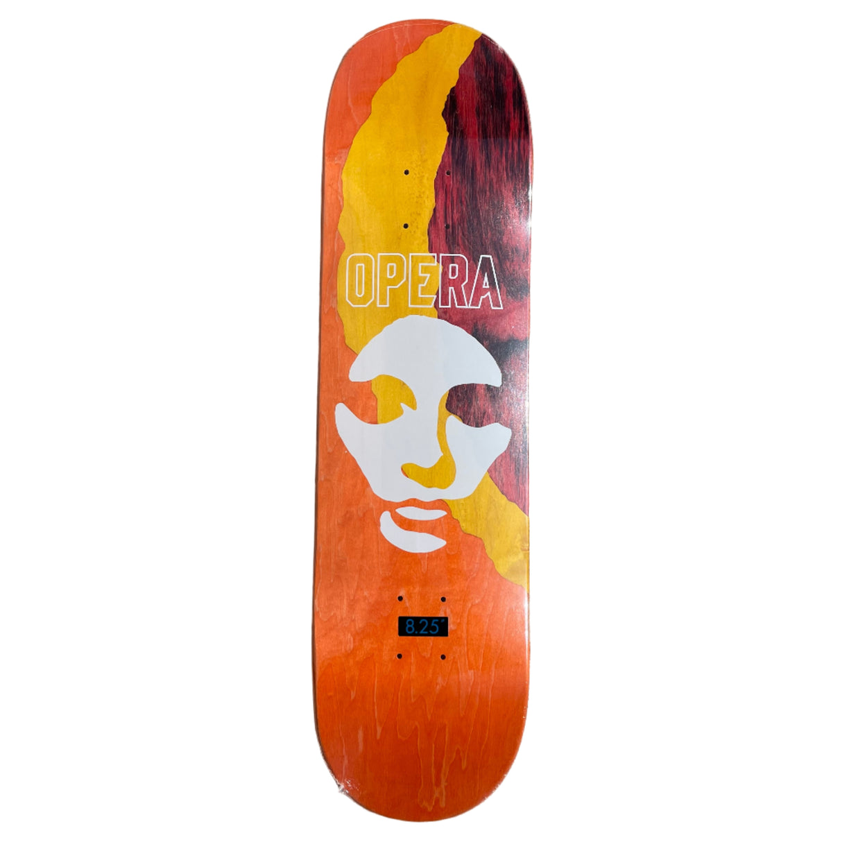 Opera Triple Torn Mask Red/Orange/Yellow EX7 8.25" Skateboard Deck