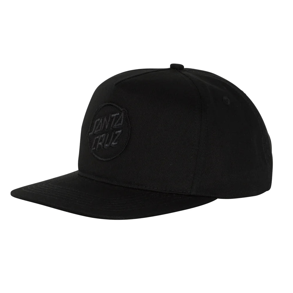 Santa Cruz Tiered Opus Black Snapback Hat
