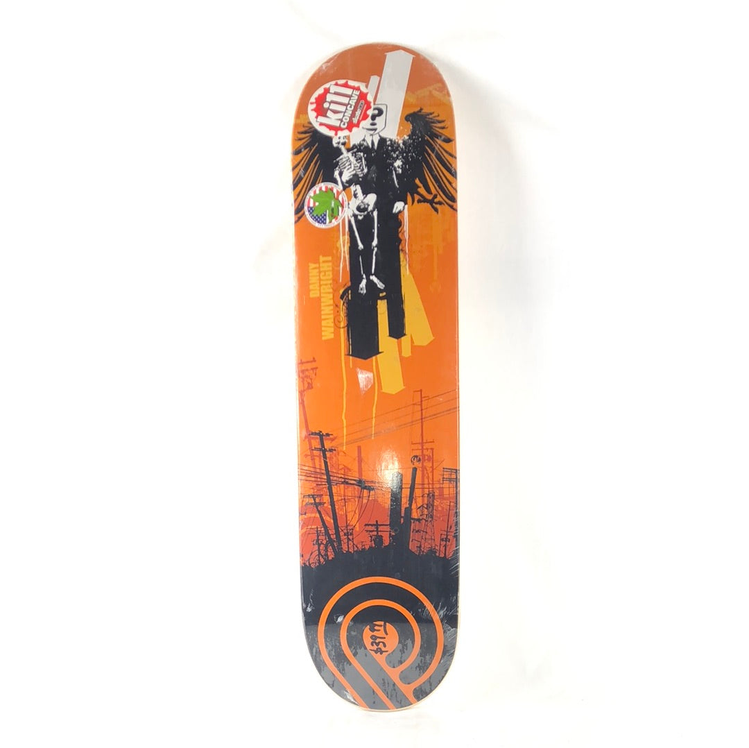 Powell Peralta Danny Wainwright Skeleton Man Graphic Black Orange White Size 7.5" Skateboard Deck