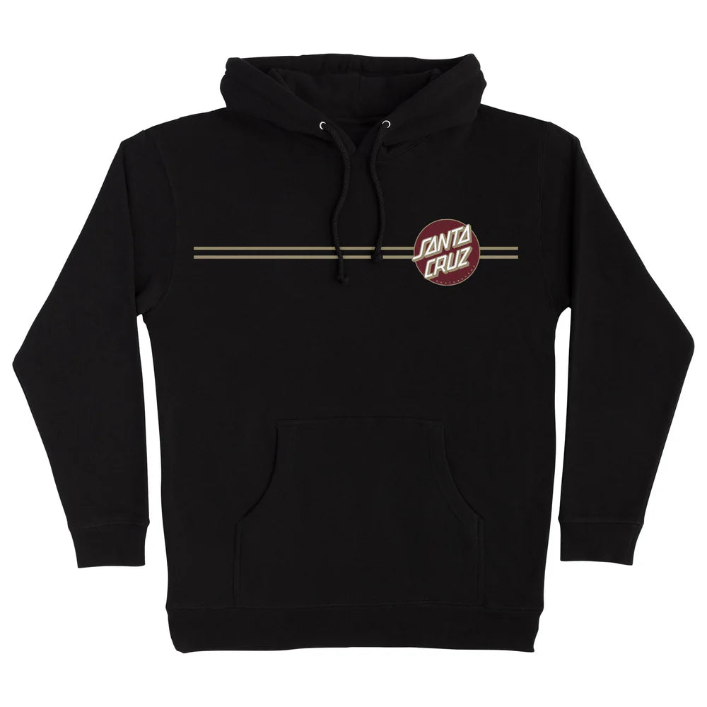 Santa Cruz Other Dot Heavyweight Black/Burgundy Hooded Sweatshirt