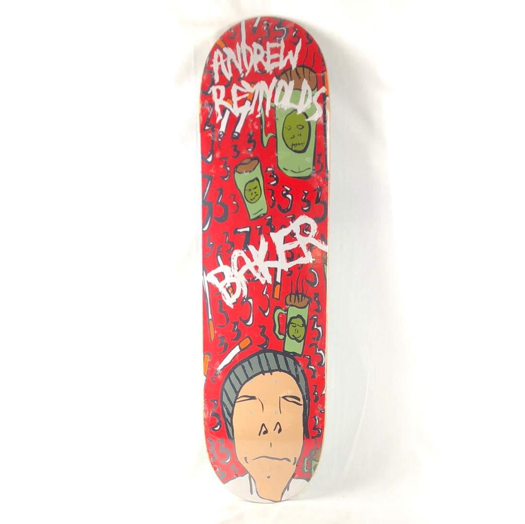 Baker Andrew Reynolds Coffee & Cigarettes Red Size 8.5" Skateboard Deck 2008