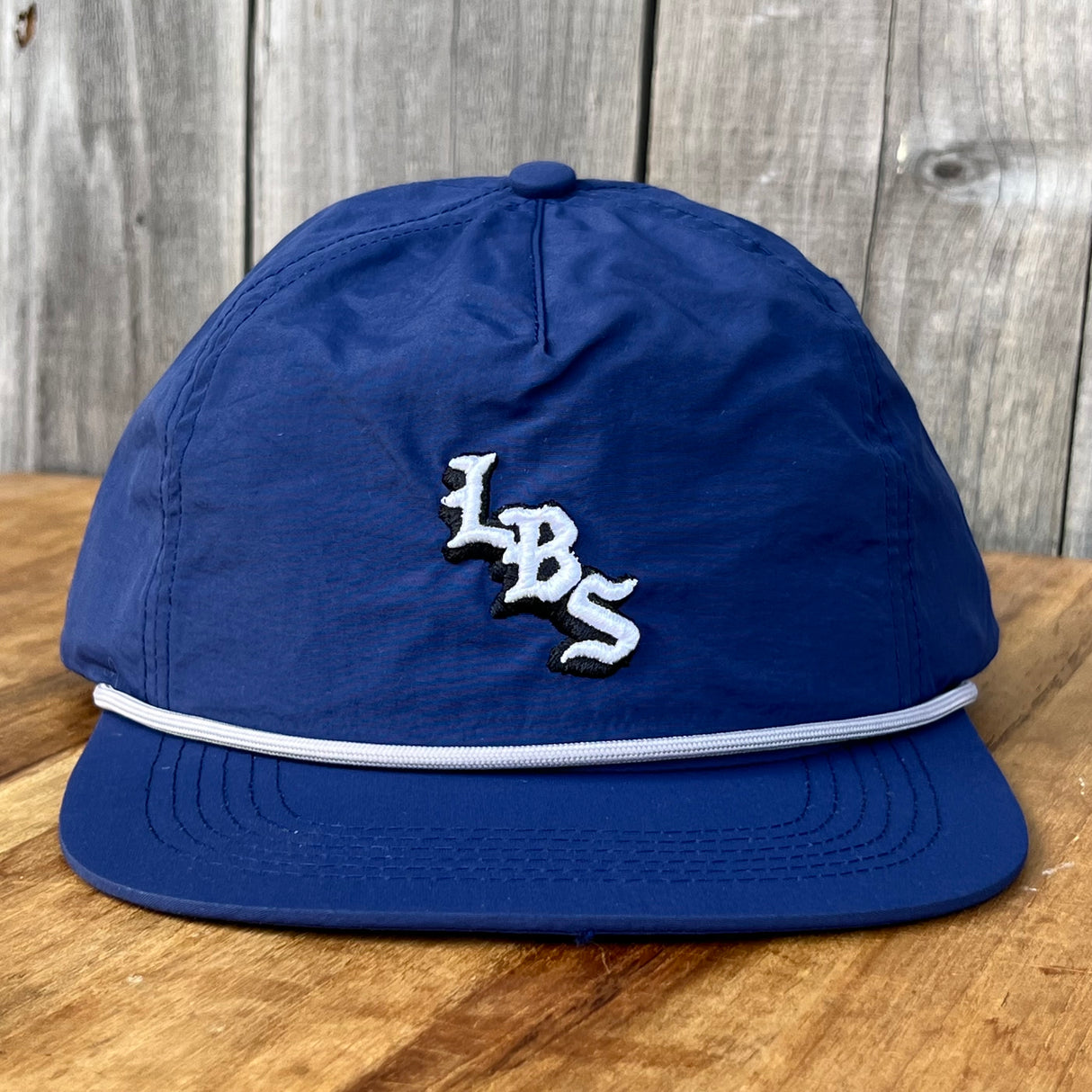 Long Beach Skate LBS Long Side Nylon Rope Navy Snapback Hat