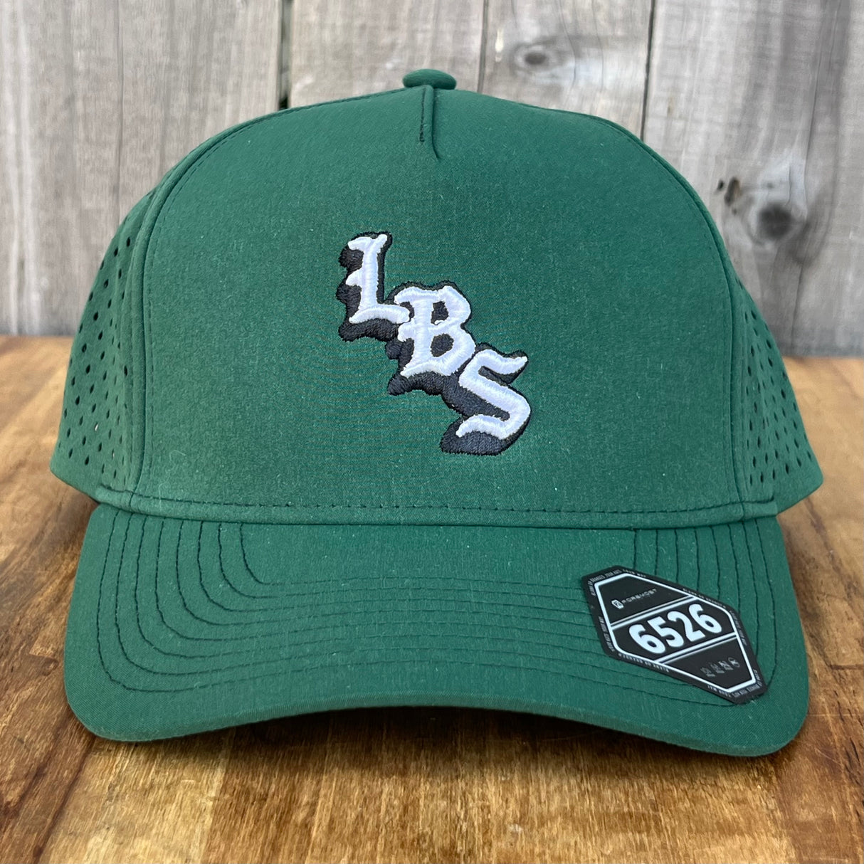 Long Beach Skate LBS Long Side Performance Water Repellent Dark Green Snapback Hat