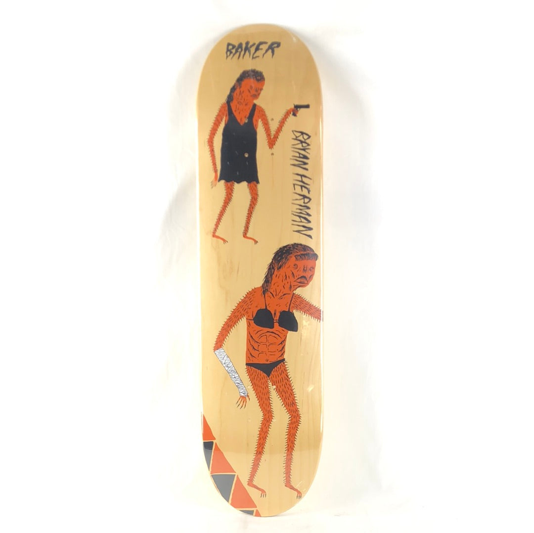 Baker Bryan Herman Neckface Art Blank Multi Color Size 8" Skateboard Deck
