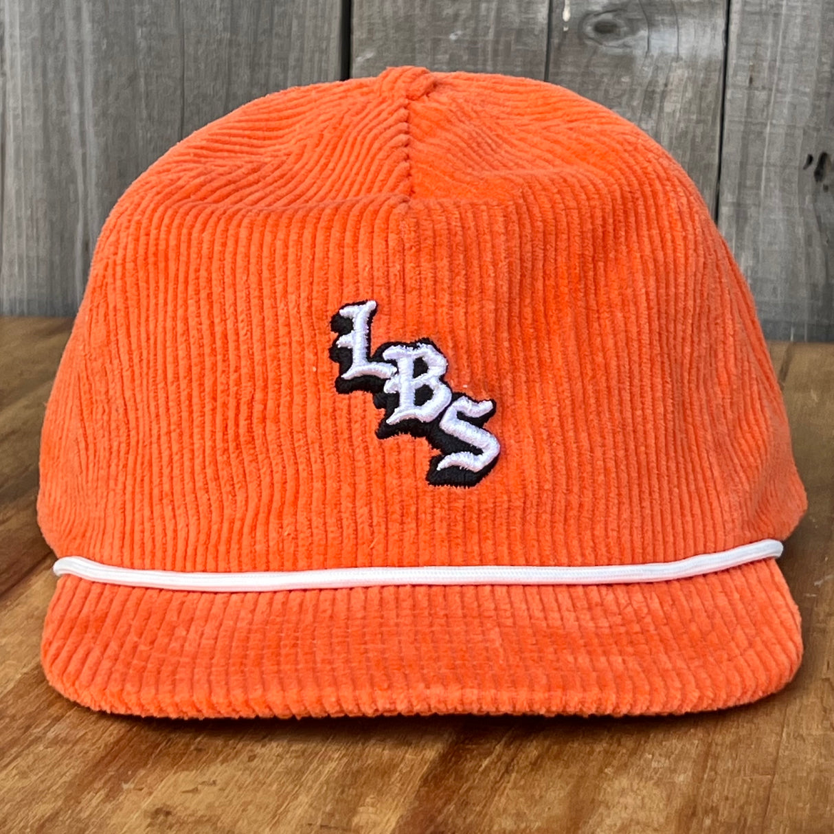 Long Beach Skate LBS Long Side Corduroy Rope Orange Snapback Hat