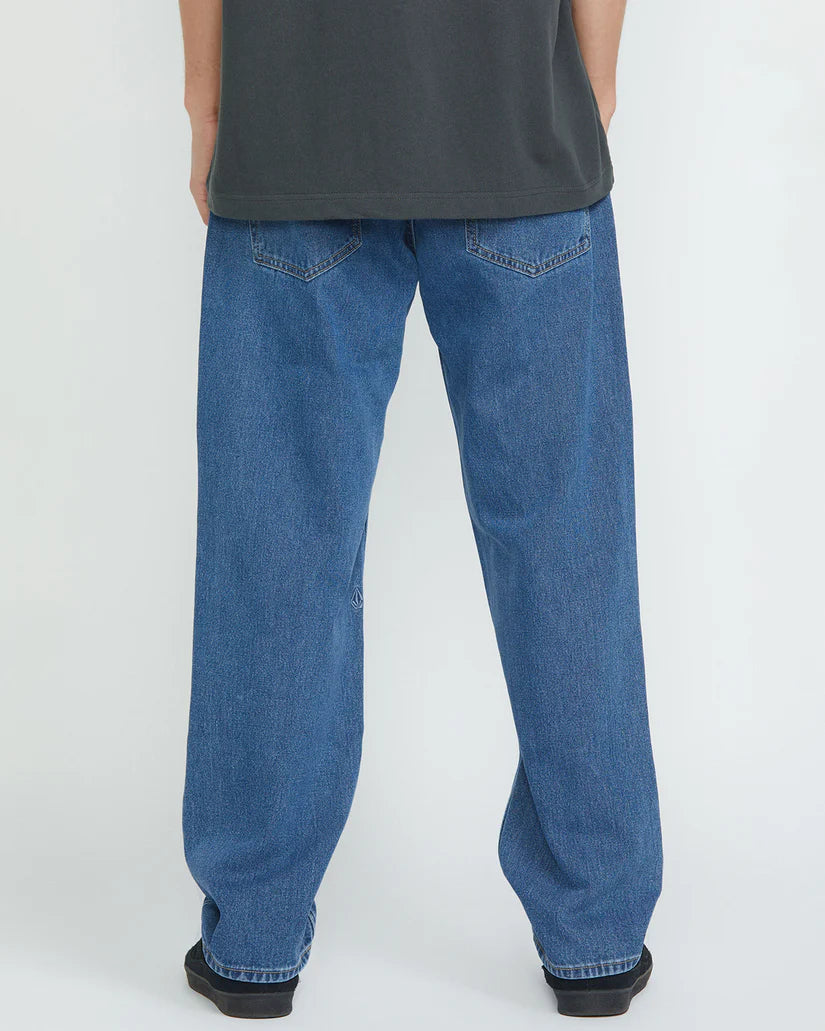 Volcom Modown Relaxed Fit Tapered Standard Issue Blue Jeans
