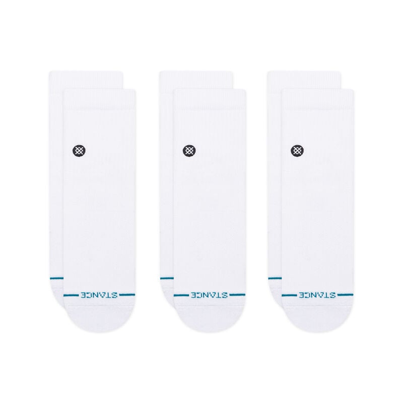Stance Icon Quarter 3 Pack White Socks