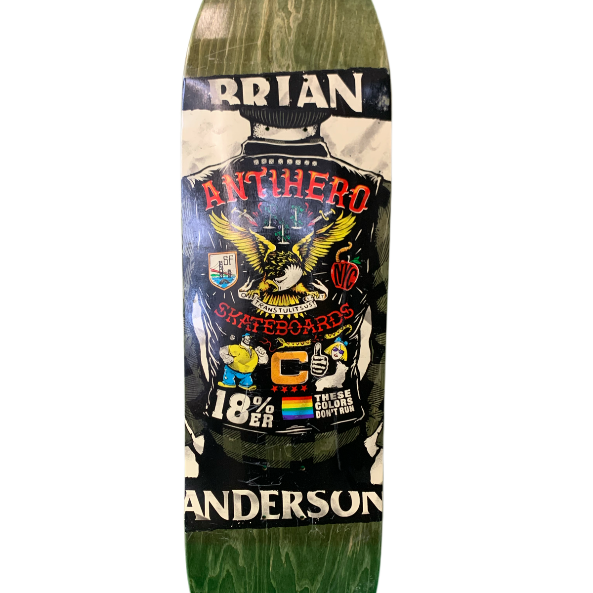 Brian Anderson スケートボードデッキ Anti-Hero Brian Anderson Flying Colors 9.25