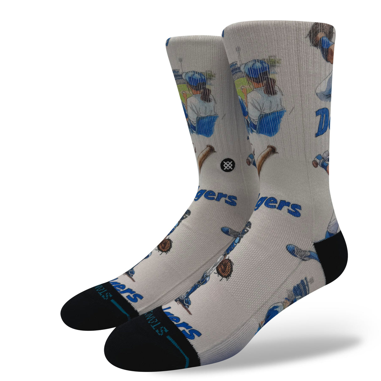 Stance Landscape Anime LAD Los Angeles Dodgers Vintage White Crew Sock