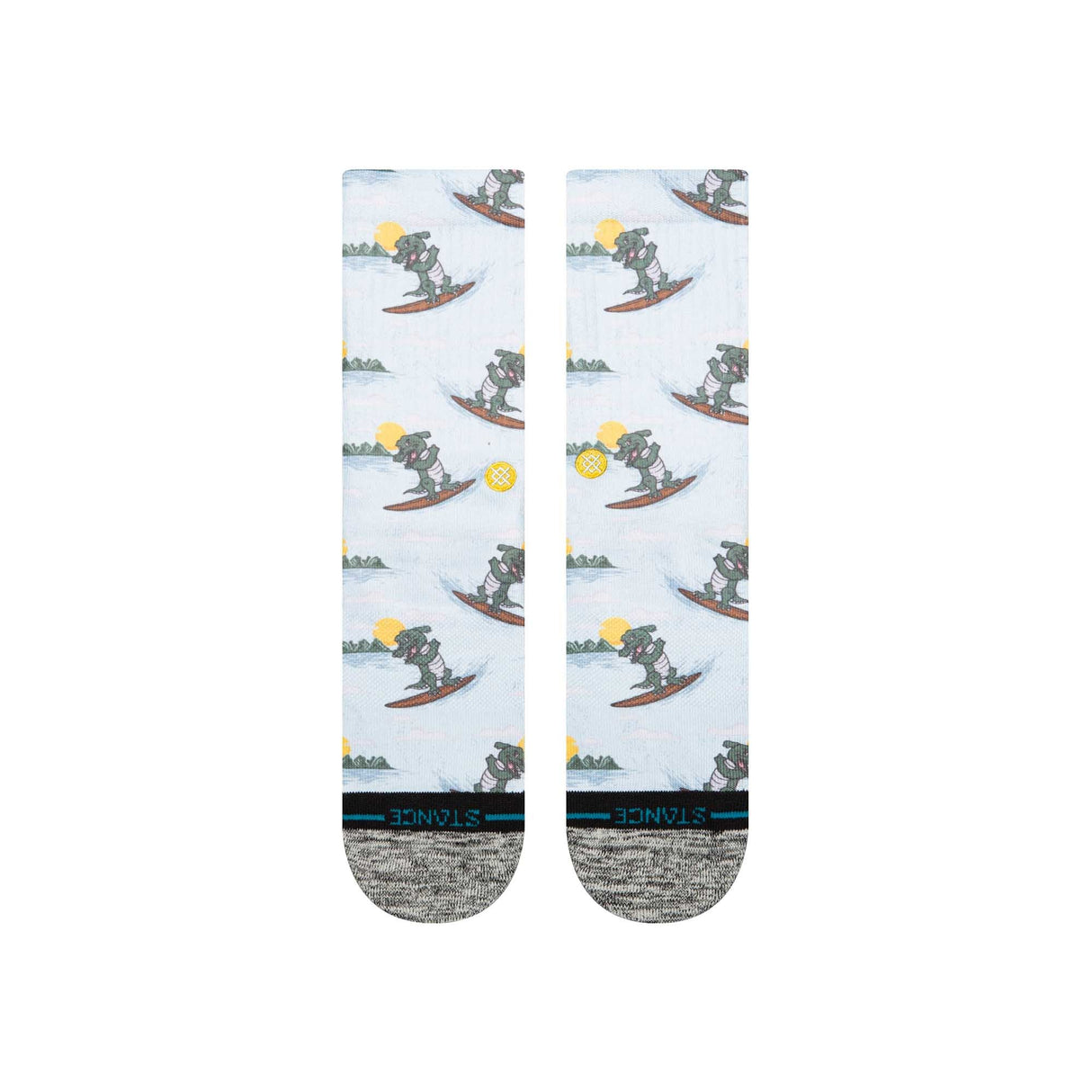 Stance Later Gator Surf Light Blue Crew Socks