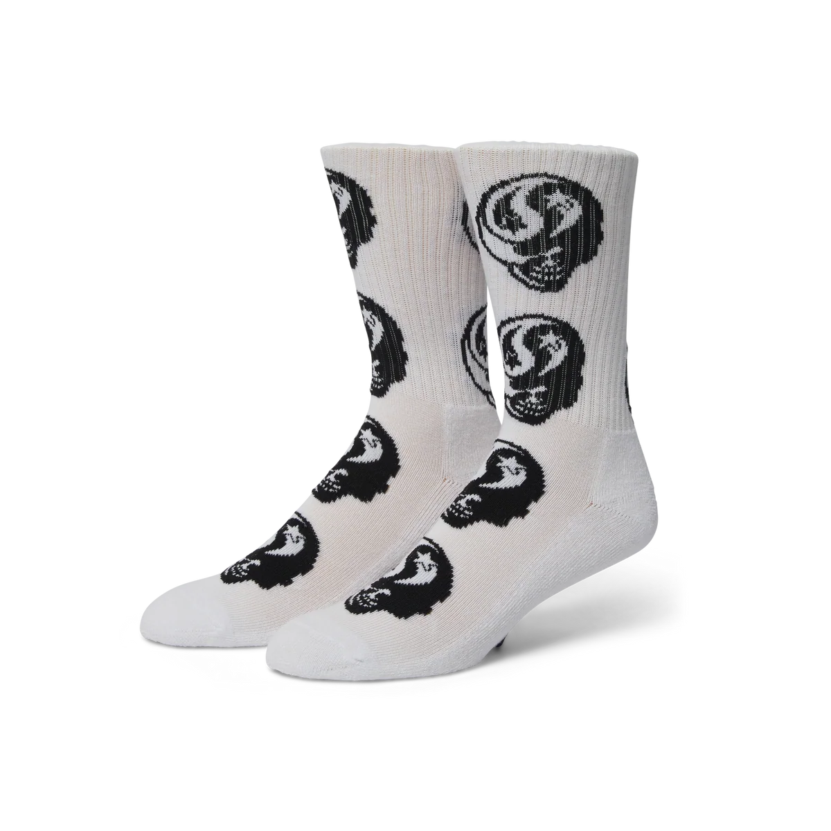 HUF Astral Skull White Crew Sock