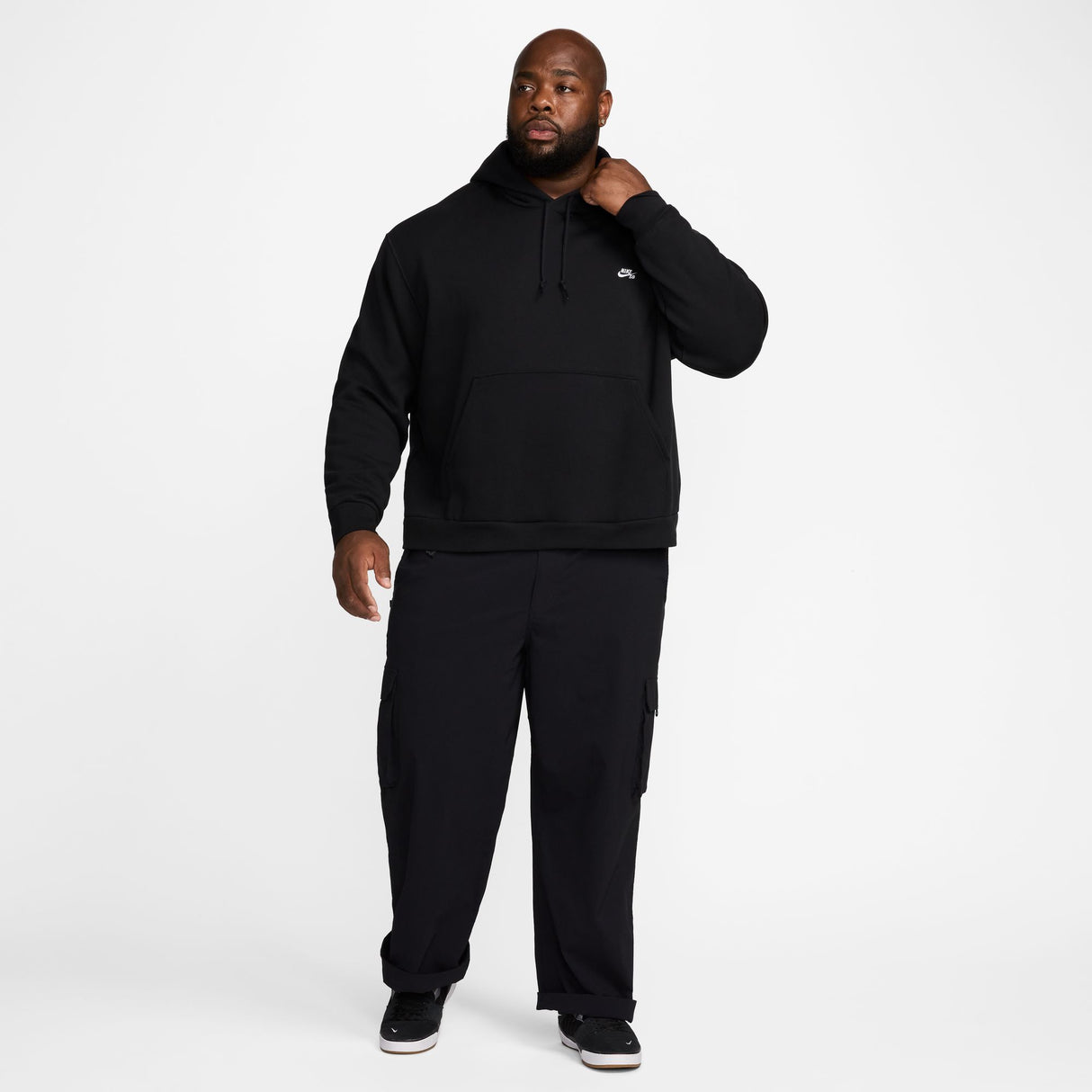 Nike SB Essential Logo Black/White Hooded Sweatshirt