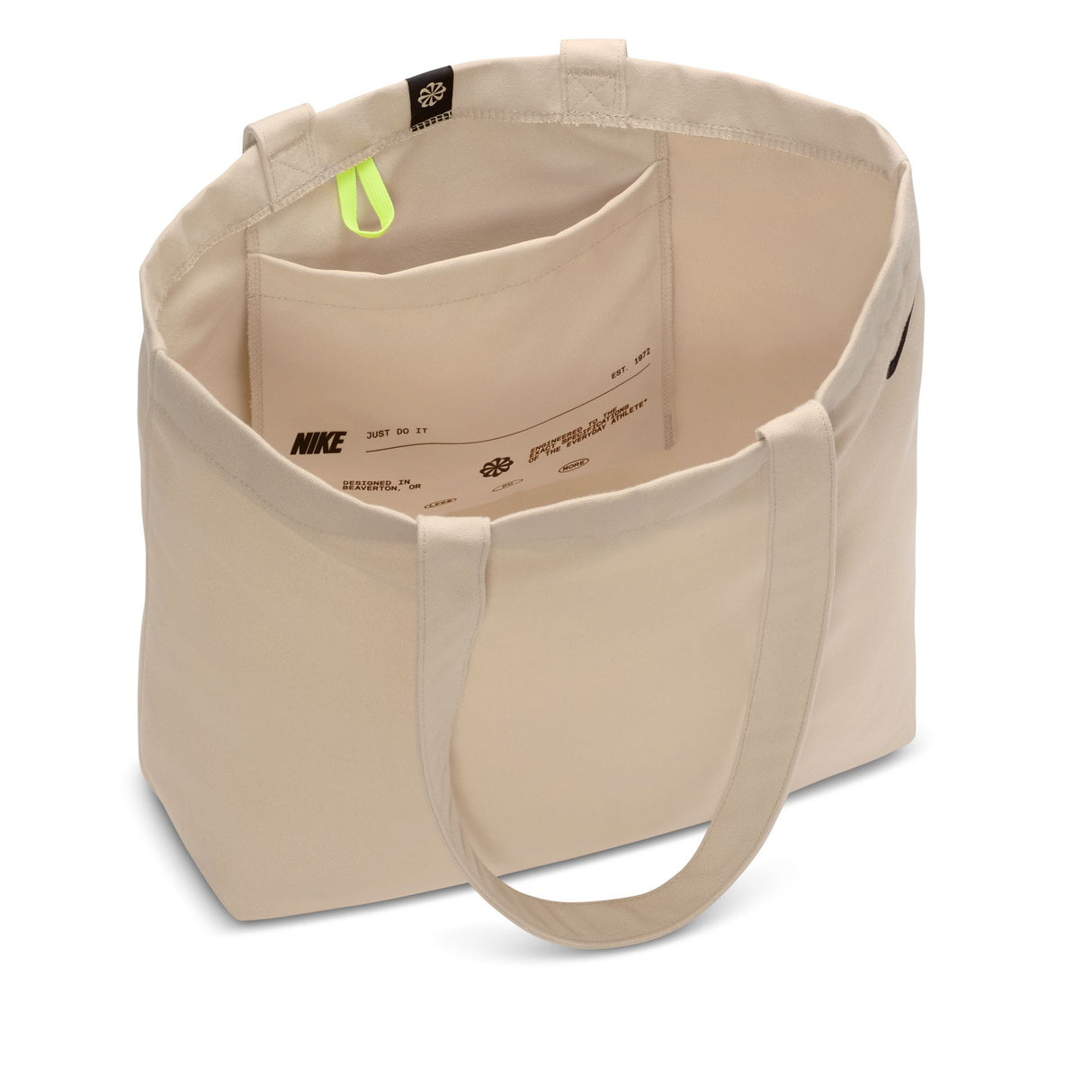Nike Heritage 2.0 Oatmeal / Volt / Black Tote Bag