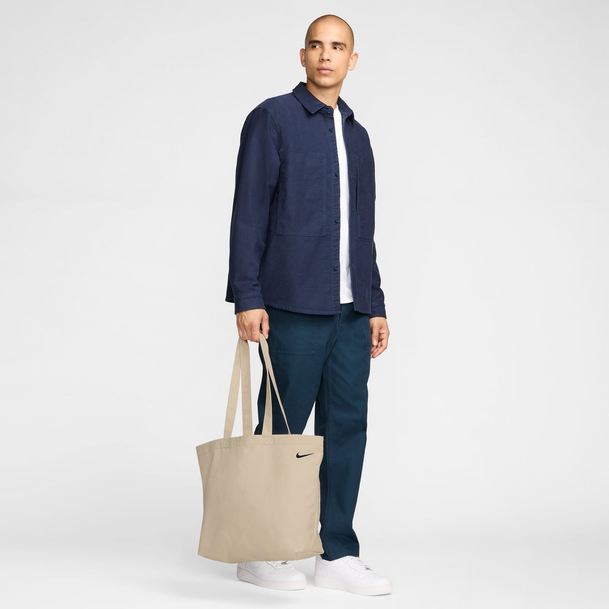 Nike Heritage 2.0 Oatmeal / Volt / Black Tote Bag