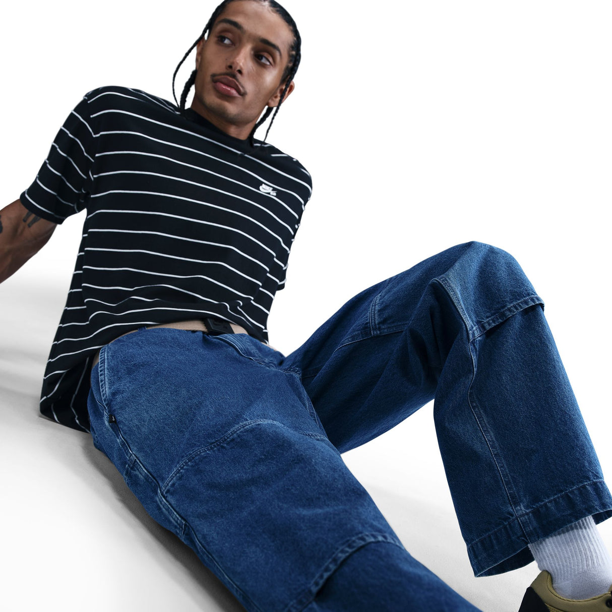 Nike SB Loose Double Knee Diffused Blue/White Denim Skate Pant