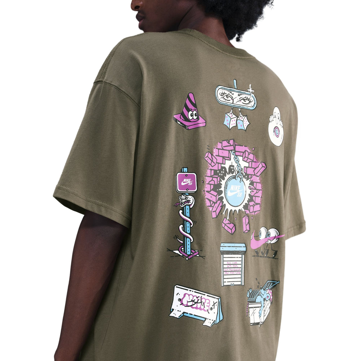 Nike SB Max90 Skate Character Medium Olive Green S/s Shirt