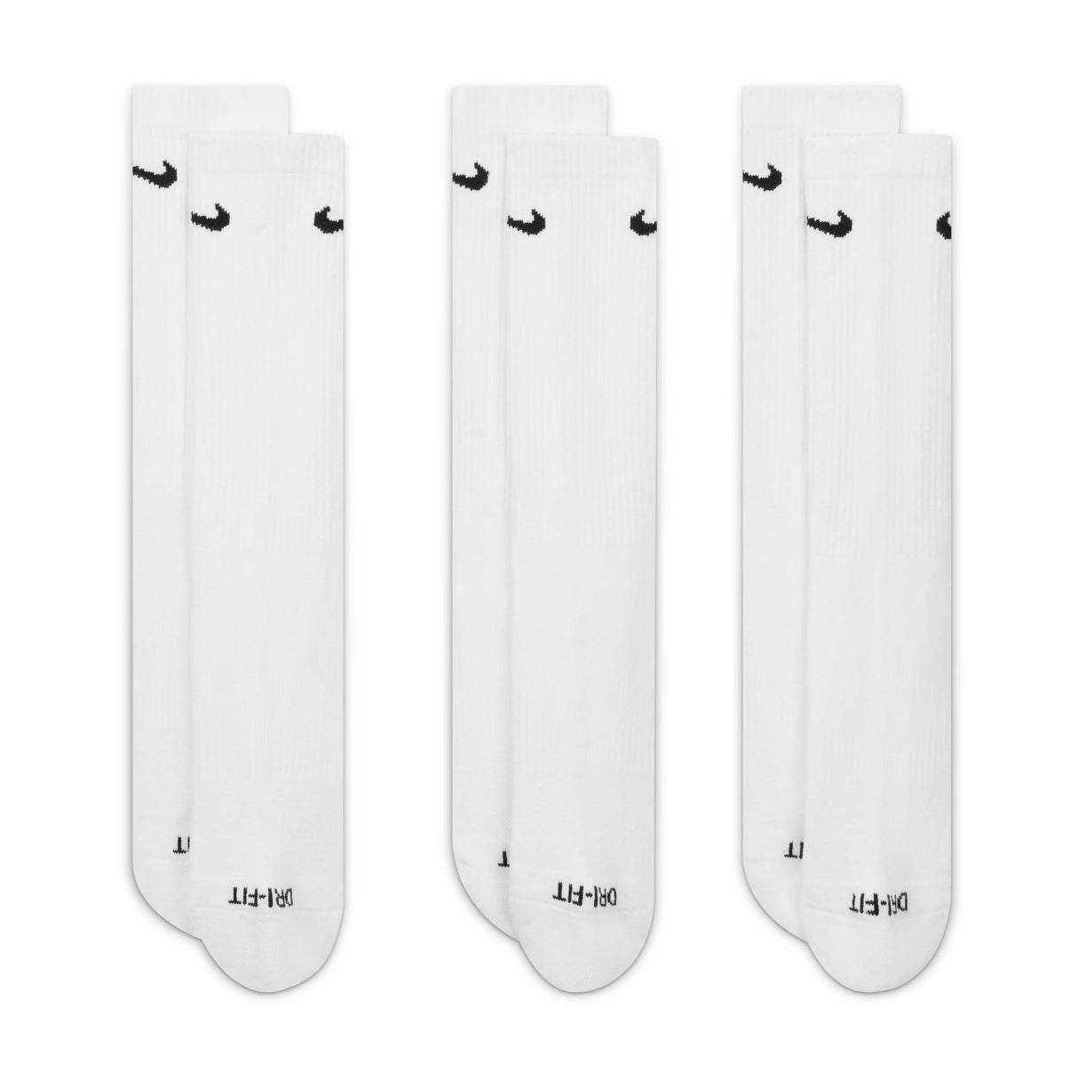Nike Everyday Plus Cushioned White/Black 3 Pack Crew Socks