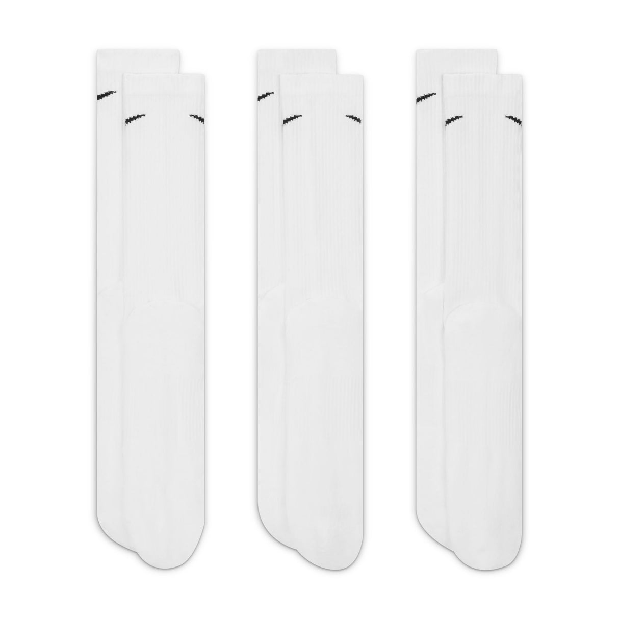 Nike Everyday Plus Cushioned White/Black 3 Pack Crew Socks