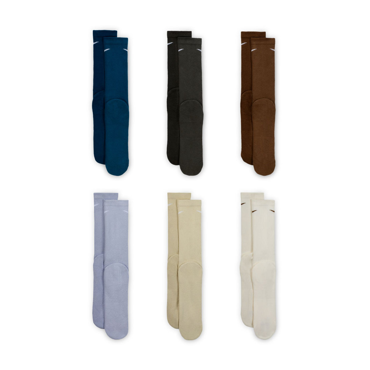 Nike Everyday Plus Cushioned Multi Color 6 Pack Crew Socks