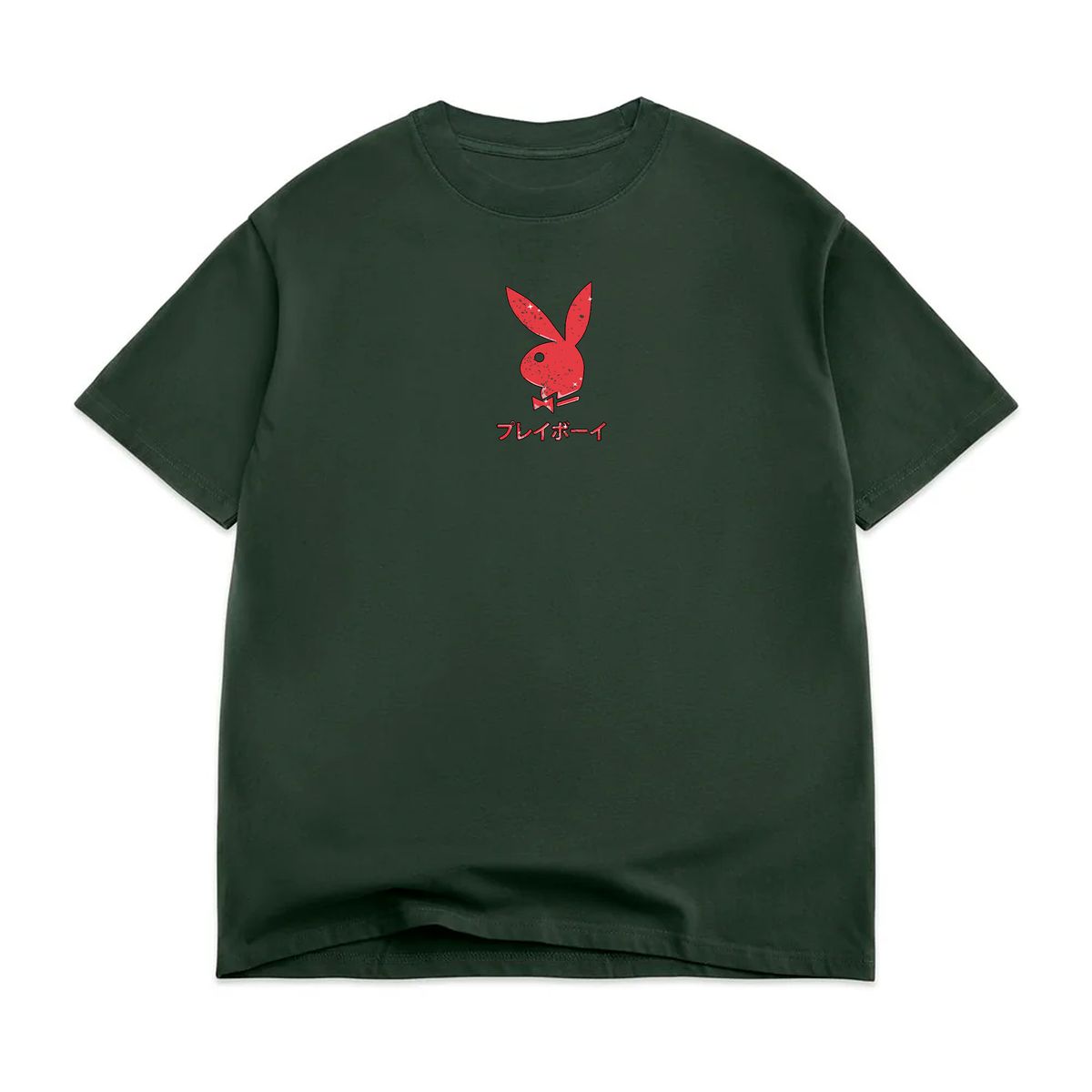 Color Bars x Playboy Ace of Hearts Distressed Forest Green S/s Shirt