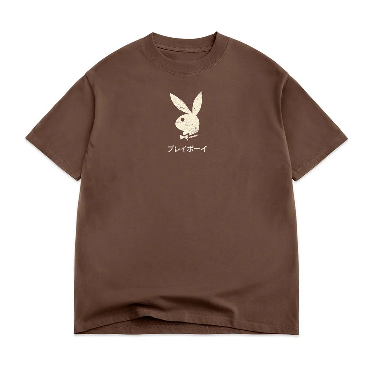 Color Bars x Playboy Ace of Spades Distressed Chocolate S/s Shirt