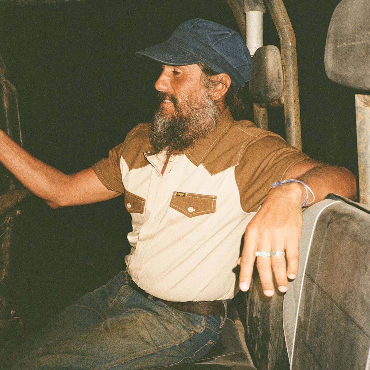 Seager Amarillo Vintage Tan S/s Button Up Shirt