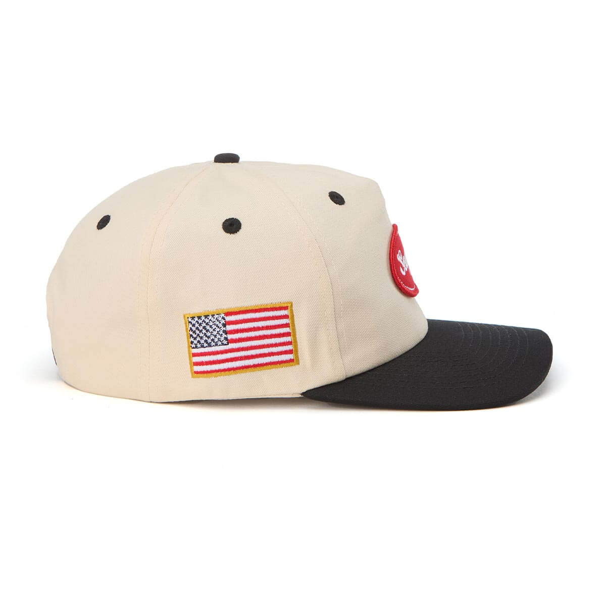 Seager SGR Americana Cream Black Snapback Hat