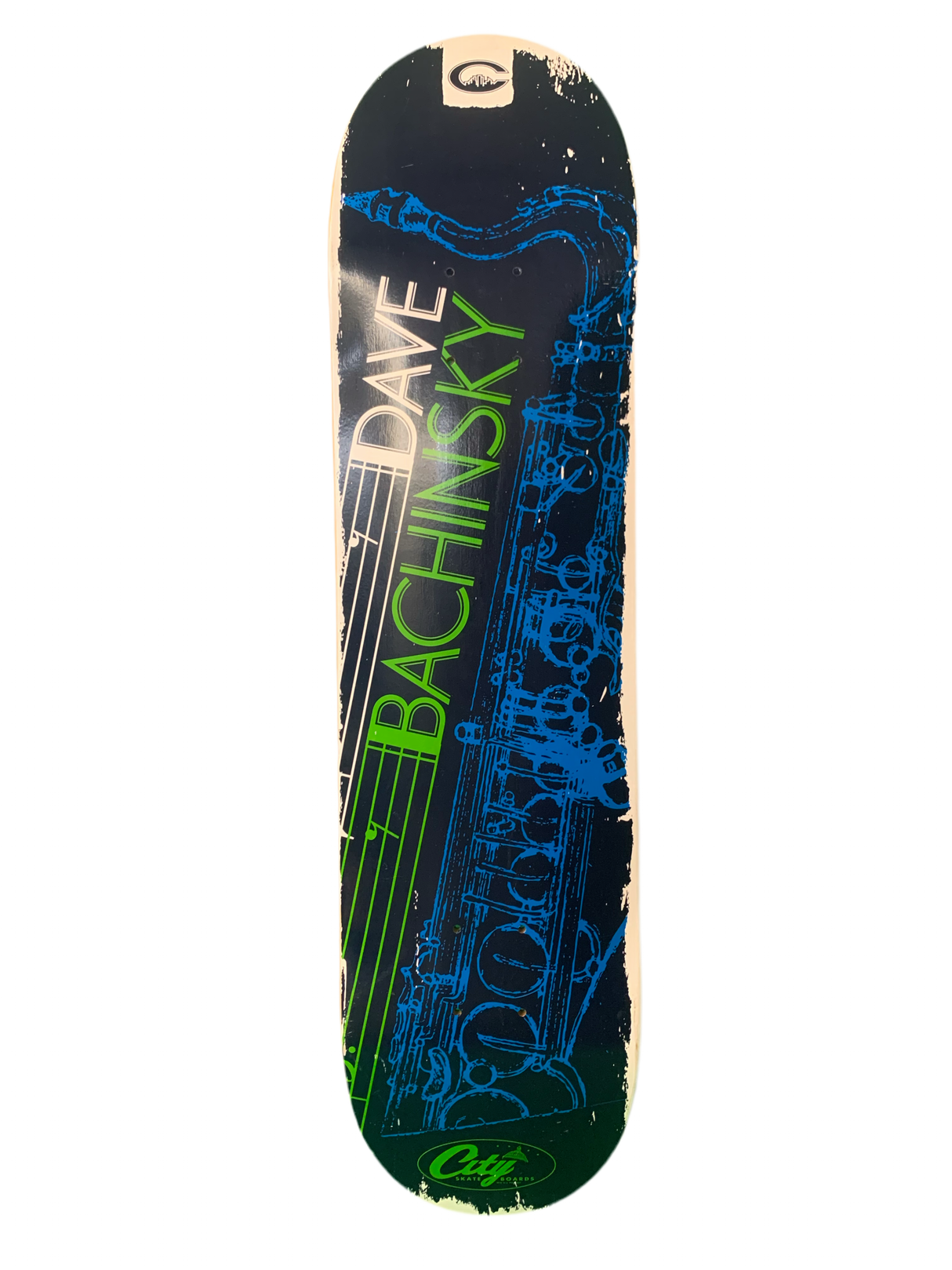 City Dave Bachinsky Sheet Music 7.75" Classic Skateboard Deck